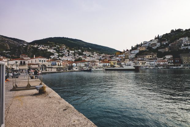 The Village of Hydra as seen from the harbor.