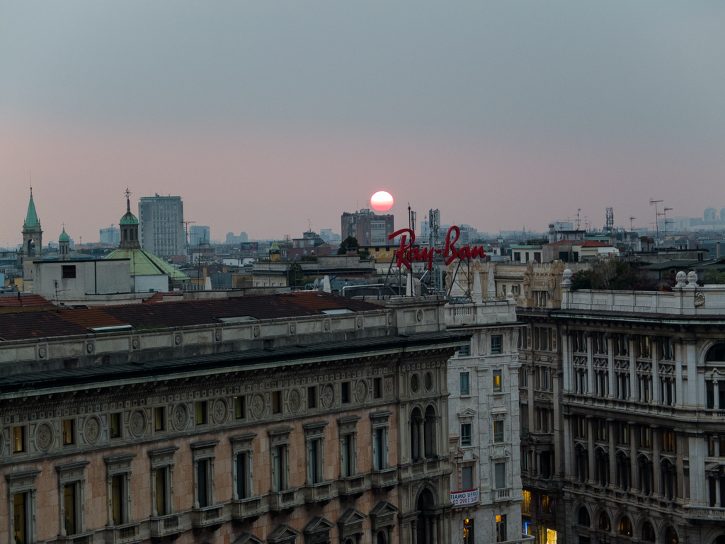 Sun Setting in Milan
